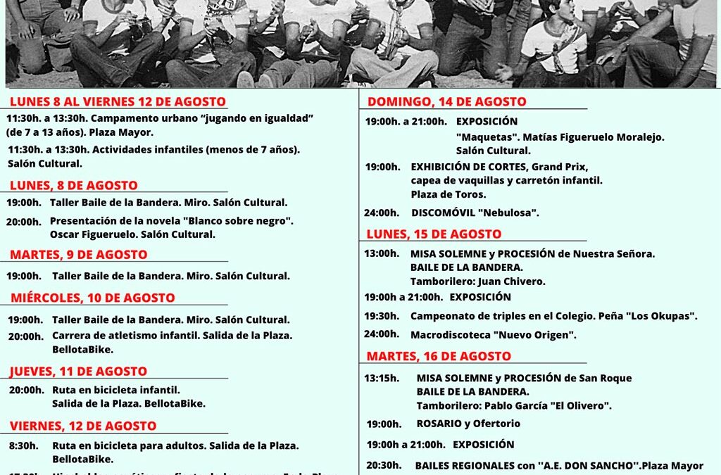 Fiestas de San Roque. Del 8 al 20 de agosto